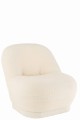 Fotel Teddy Velvet White Warm White
