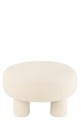 Stołek / puf Teddy Legs Velvet Warn White