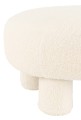 Stołek / puf Teddy Legs Velvet Warn White