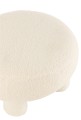 Stołek / puf Teddy Legs Velvet Warn White