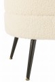 Pufa Round Metal Legs Velvet Warm White