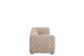 Sofa 3 Seats Buttons Suede Beige