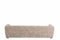 Sofa 3 Seats Buttons Suede Beige