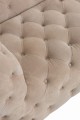 Sofa 3 Seats Buttons Suede Beige