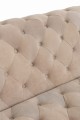 Sofa 3 Seats Buttons Suede Beige