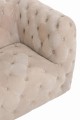 Sofa 3 Seats Buttons Suede Beige