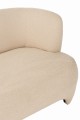 Sofa Knitted Textile/Wood White