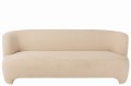 Sofa Knitted Textile/Wood White