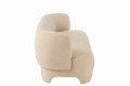Sofa Knitted Textile/Wood White