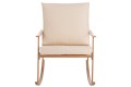 Fotel bujany Swing Metal/Textile White/Natural