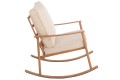 Fotel bujany Swing Metal/Textile White/Natural