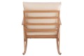 Fotel bujany Swing Metal/Textile White/Natural