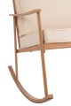 Fotel bujany Swing Metal/Textile White/Natural