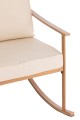 Fotel bujany Swing Metal/Textile White/Natural