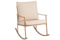 Fotel bujany Swing Metal/Textile White/Natural
