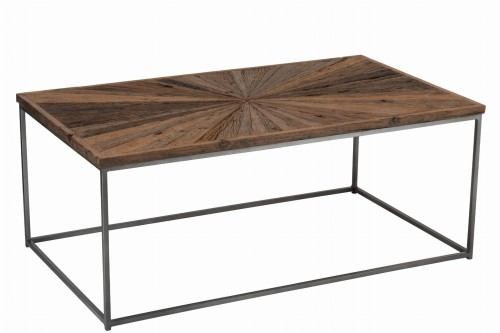 Stolik kawowy Shanil Wood/Iron Natural/Grey