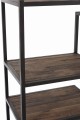 Regał 6 Shelves Metal/Wood Brown/Black