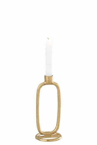 Świecznik Oval Aluminium Gold