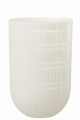 Wazon / Lampion Round Cut Glass White