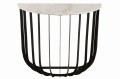 Konsola Semicircular Marble/Iron White/Black