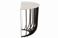 Konsola Semicircular Marble/Iron White/Black