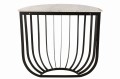 Konsola Semicircular Marble/Iron White/Black