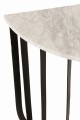 Konsola Semicircular Marble/Iron White/Black