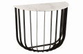 Konsola Semicircular Marble/Iron White/Black