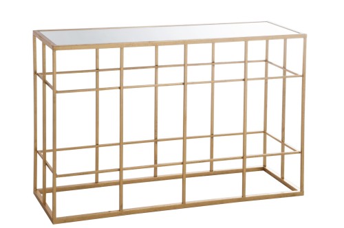 Konsola Console Bars Metal/Glass Gold