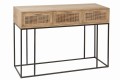 Konsola 3drawers Woven Reed Mango Wood Natural