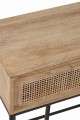 Konsola 3drawers Woven Reed Mango Wood Natural