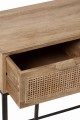 Konsola 3drawers Woven Reed Mango Wood Natural