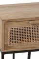 Konsola 3drawers Woven Reed Mango Wood Natural