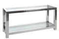 Konsola Stainless Steel/Glass Silver 140X40X70C