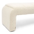 Ławka Dining Bench Brera, White Sand, Bouclé