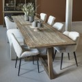 Ławka Dining Bench Brera, White Sand, Bouclé