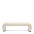 Ławka Dining Bench Brera, White Sand, Bouclé