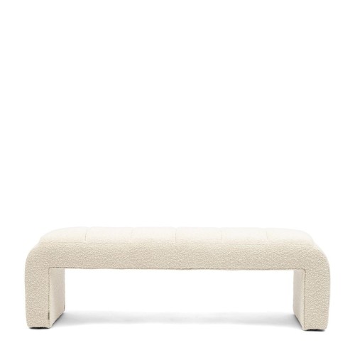 Ławka Dining Bench Brera, White Sand, Bouclé