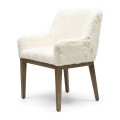 Krzesło Dining Chair Whistler, Snow, Faux Fur