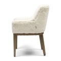 Krzesło Dining Chair Whistler, Snow, Faux Fur