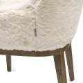 Krzesło Dining Chair Whistler, Snow, Faux Fur