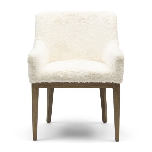 Krzesło Dining Chair Whistler, Snow, Faux Fur