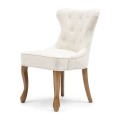 Krzesło Dining Chair George, Antique White, Rich Tweed
