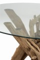 Stół Round Branch Wood/Glass Natural