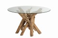 Stół Round Branch Wood/Glass Natural