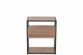 Szafka nocna Zigzag 1 Drawer Wood/Metal Natural/Black