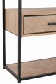 Szafka nocna Zigzag 1 Drawer Wood/Metal Natural/Black