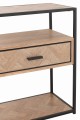 Szafka nocna Zigzag 1 Drawer Wood/Metal Natural/Black