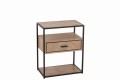 Szafka nocna Zigzag 1 Drawer Wood/Metal Natural/Black