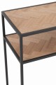 Konsola Zigzag Wood/Metal Natural/Black